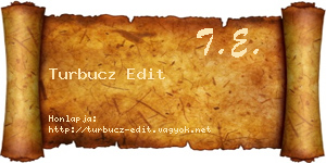 Turbucz Edit névjegykártya